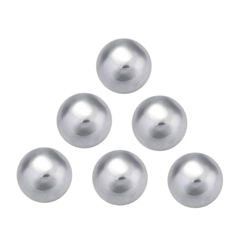 VALICLUD Round Stainless Steel Wine Cooler Set 6pcs Quick-Freezing Reusable Ice Wine Stones for Whiskey and Cocktail Cooling