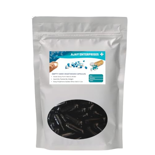 AJAY ENTERPRISES Empty Vegetarian Capsules SIZE 0 (500 MG)(PACK OF 500) (BLACK, SIZE-0)