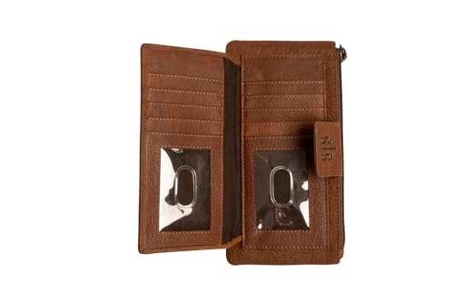 STS Ranchwear Womens Great Plains Haley Leopad Print Leather Zip Around Wallet4