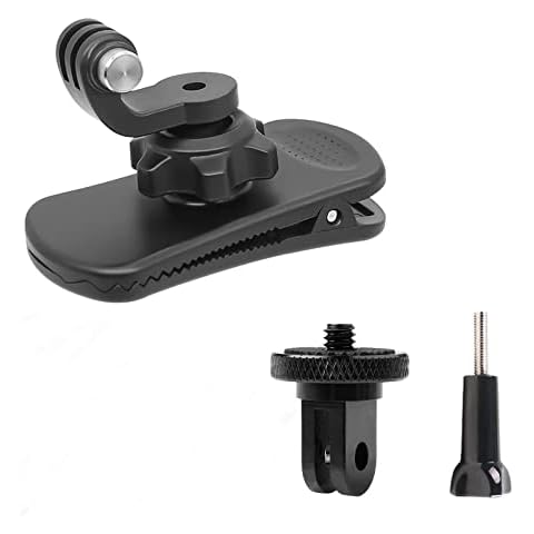 Higatful Backpack Strap Quick Clip Mount, 360 Degree Rotation Backpack Clamp Mount Compatible with Insta360 One X2, Gopro Hero, DJI Osmo Action 2 and Most Action Cameras Cover