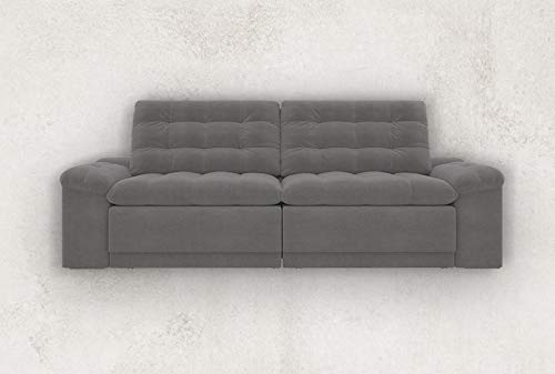 Sofá 4 Lugares Assento Retrátil e Reclinável Confort-legacy Sofas - Grafite