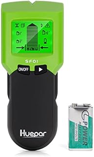 Stud Finder Wall Scanner, Huepar 5 in 1 Electronic Sensor Wall Scanner with LCD Display, Beam Joist Finder Center Finding & Sound Warning for The Center and Edge of Wood AC Wire Metal Studs Detection