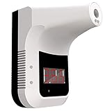 Wall-Mounted Infrared Forehead Thermometer with Bluetooth for iOS App Non-Contact Temperature Thermometer for Businesses, Schools, Rechargeable Battery Included