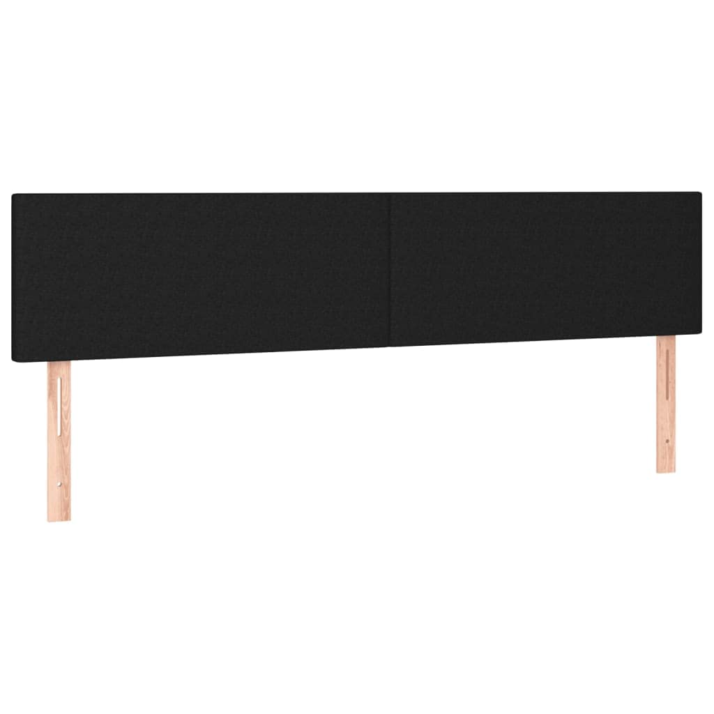 vidaXL Boxspringbett mit Matratze Schwarz 180x200 cm Stoff