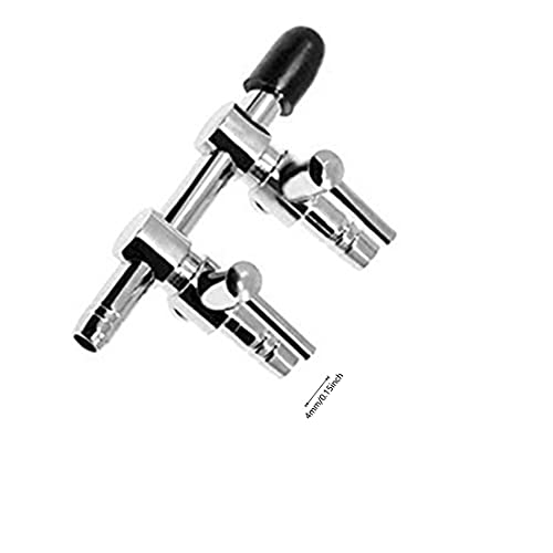 Image of Aquarium Air Valve 2 Way Inline Manifold Air Flow Pump Tubing Splitter Lever Control Valve 4-Pack