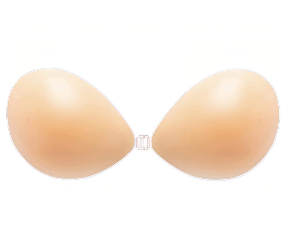styledose Women's Silicone Reusable Self-Adhesive Stick-On Push-Up Bra Beige-picture-40