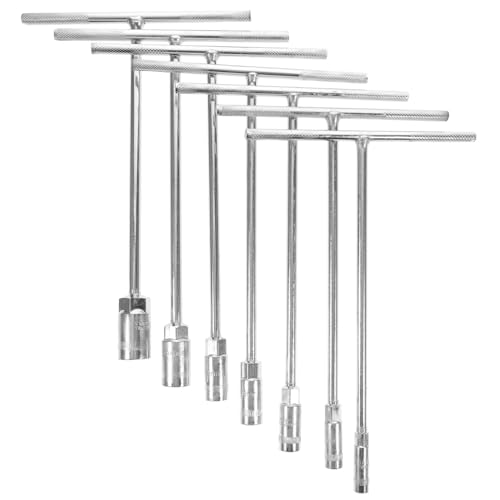 DOITOOL 7Pcs Set T-Wrench Set Clé À Rallonge Vélo Clé Bike Handle Grips T Handle Socket 10Mm Socket Wrench Car Repair Tool Metric Tool Set T Handle Socket...
