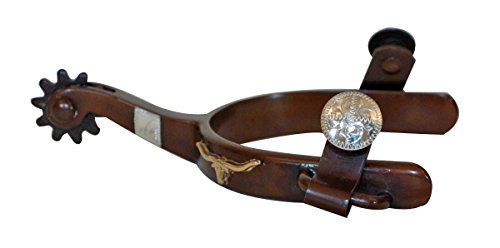 Partrade Metalab Antique Show Spurs, Longhorn Motif Youth - Antique - Youth