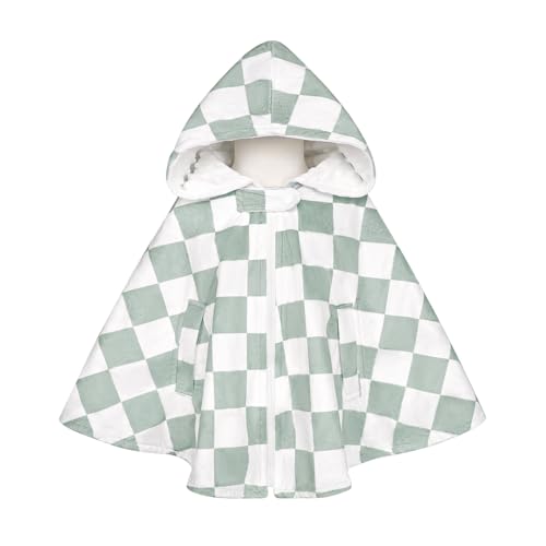 Image of DILIMI Car Seat Poncho for Babies, Winter Hooded Poncho Cape Cloak for Toddler, Warm Minky Kids Car Seat Coat