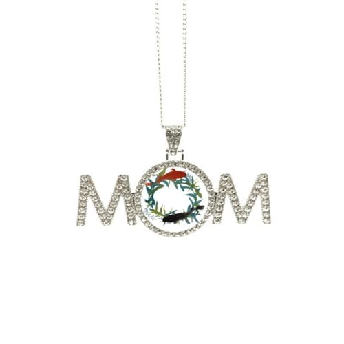 Collier de créateur avec citation Fish pour maman et grand-mère exigeante