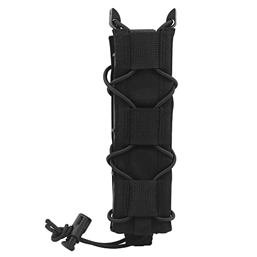 Tactical 9MM Single Extended Magazine Pouch with Malice Clip MOLLE Mag Pouch Holster Mag Carrier Hunting Equipment Holder