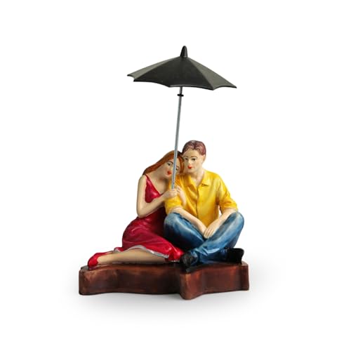 Image of ExclusiveLane 'Love Couple' Modern Decorative Showpiece for Home Decor (Resin, 21.5 cm)| Showpieces for Living Room Couple Gifts|Multicolored