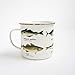 Gift Republic Fish Enamel Mug, 1 Count (Pack of 1), multi, 450 milliliters