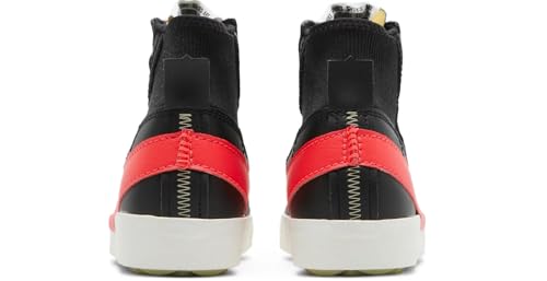 NIKE Basketball Shoe, Black/Bright Crimson-sail, 9.5 UK4