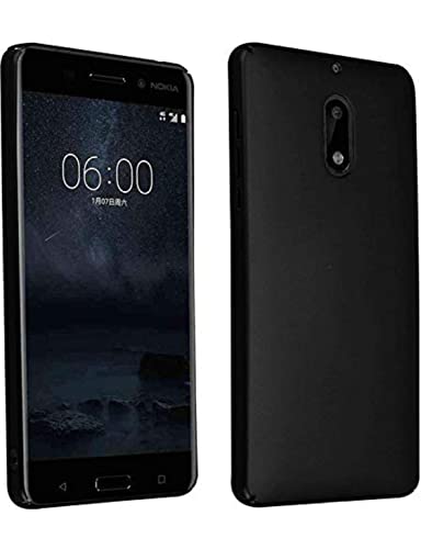 Image of Mobile Back Cover Case for Nokia 6 (2017) (Silicone Case|CameraProtection|Black SC1510)