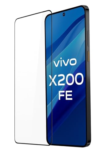 Image of QsmQam Military-Grade Tempered Glass Compatible with Vivo X200 FE with Anti-Burst 9H Hardness Edge-to-Edge Coverage Screen Guard