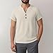 Mens Henley Shirts Short Sleeve,Henley Short Sleeve Shirts for Men Summer Lightweight Button Decoration V-Neck Tee Casual Beach Vacation Pullover Top