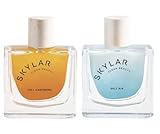 Skylar Fall Cashmere and Salt Air Eau de Perfume Layering 2 Pack- Hypoallergenic & Clean Perfume for Women & Men, Vegan & Safe for Sensitive Skin- (50mL /1.7 Fl oz)