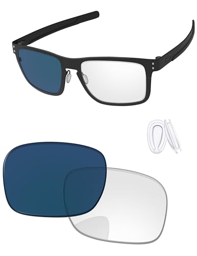 Image of Replacement Lenses & Nose Pieces for Oakley Holbrook Metal OO4123 55mm - Precision Fit, UV Block & Impact Resistant