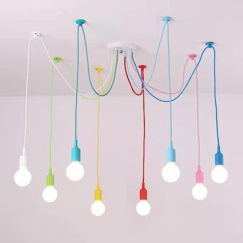 Lustre suspendu rétro E27 pour régler la hauteur d'éclairage du salon