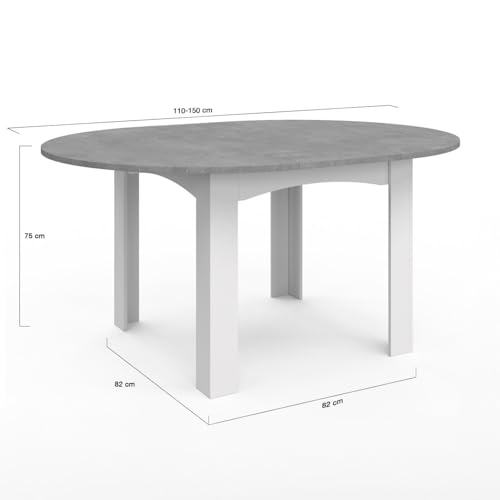 Table à manger ronde extensible 110-150 cm IDMarket