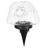 Éclairage paysager - lampes solaires de jardin en pierre - lampes solaires décoratives LED étanches pour l'extérieur, idéales pour décorer les allées et les jardins