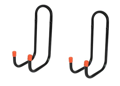 2-Pack Wall-Mounted Metal Bike Hooks – Double J Bicycle Storage