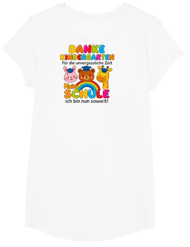 Tschüss Kindergarten Hello School 2025 Colourful T-Shirt