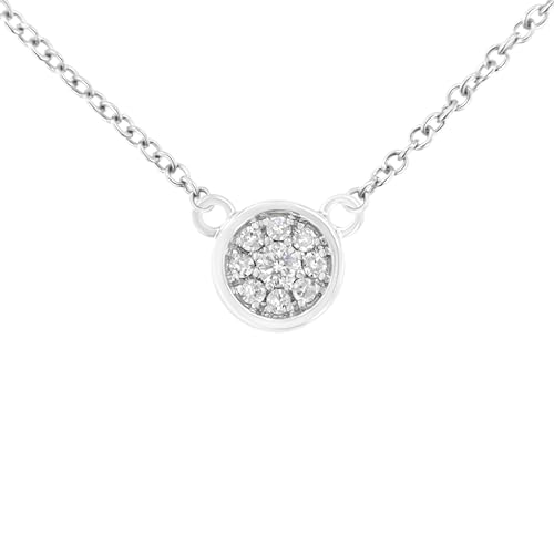 Haus of Brilliance 10K White Gold 1/4 Cttw Diamond Flower Pendant Necklace (I-J Color, I2-I3 Clarity) - Adjustable 16-18" chain