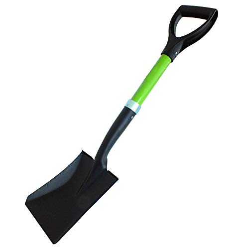 28 Lightweight Mini Fibreglass Square Mouth Garden Shovel | Ideal Snow Shovel for the Car Boot