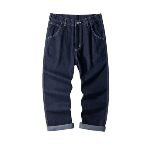 Men Slim Fit Casual Pants Men Loose Casual Workwear Pants Vintage Straight Leg Cargo Trousers