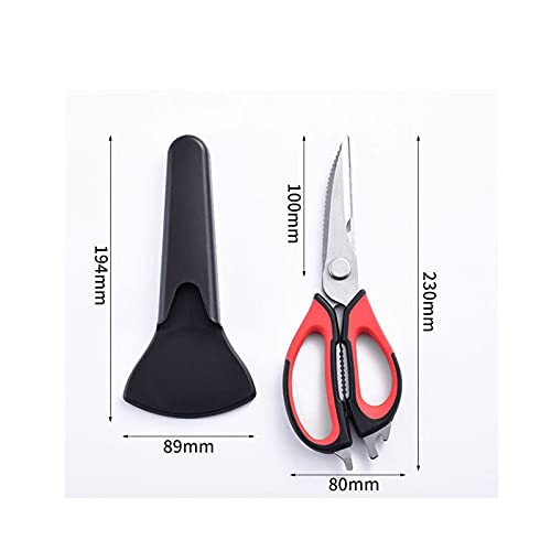 Tijeras para ensalada Tijeras potentes, mango antideslizante, portátiles, aptas para cortar pollo y sándwiches de nueces