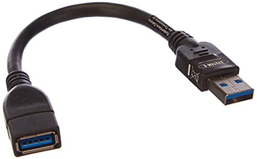 System-S USB 3.0 Typ A (Male) auf USB 3.0 Typ A (Female) Kabel Verl&auml;ngerungskabel 10 cm