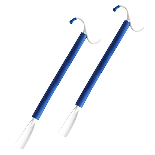 Beavorty 2pcs Pregnant Dressing Stick Handle Shoe Horn Clothesline Props Dressing Pole One Handed Gadgets Traveling Accessories Travel Accesories Portable Shoehorn Reachers Sock Remover Abs