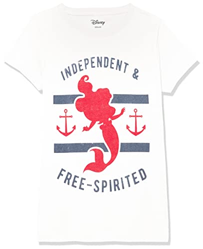 T-shirt Disney fille Free Spirited blanc taille S en coton doux