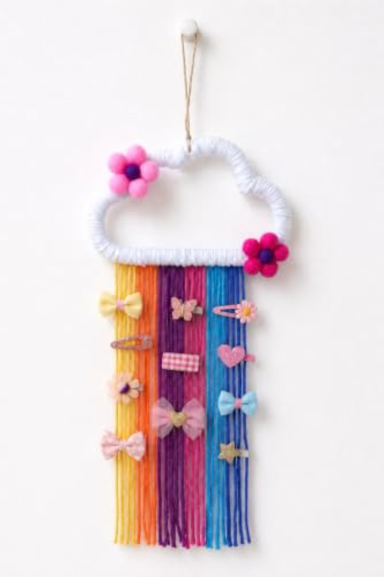 Rainbow Cloud Wall Hanger, Hair Accessories Organizer