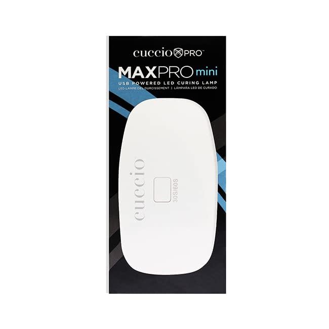 Cuccio Max Pro Mini USB LED Curing Lamp – Portable Nail Dryer for Gel Polish and Top Coats – 6 Long-Lasting LEDs – Foldable Design – White – 1 Pc