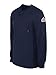 Bulwark Men's Flame Resistant 6.25 oz Cotton Long Sleeve Tagless Henley Shirt, Navy, 4X-Large