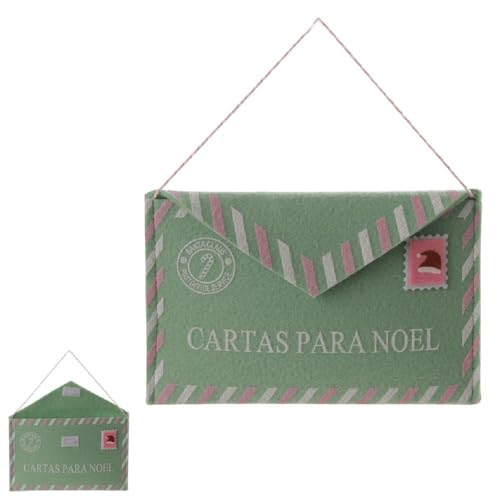 Cartinha Envelope Natalino Cartas Para Noel Verde Rosa 20cm