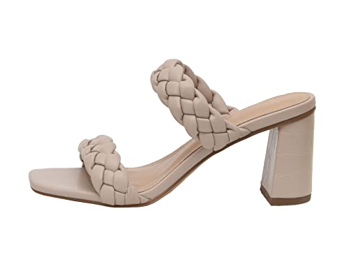 Dunes + Cushionaire Technology Women's Iris Braided Heel Sandal +Memory Foam And Wide Widths Available, Nude 6.5 #TOP7