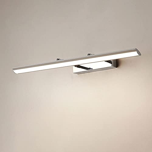 Lámpara LED para tocador de baño XANAYXWJ de 8W con acabado cromado elegante para pared