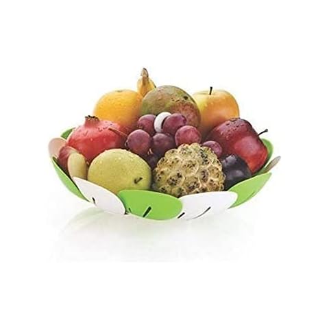 Belexy Fruit Baskets/Kitchen Storage Organizer Rack, Self Adjustable Foldable Lotus Shape Fruit & Vegetable Basket/Tray (Multi Color) Cover