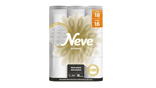 Neve Papel Higiênico Supreme Folha Tripla, 20m, Leve 18 Pague 16 ...