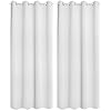 WOLTU Tende Oscuranti Drappeggio per Soggiorno e Camera da Letto - Opaca, Termica Isolante e Pesante, con Occhielli, 2 pannelli, Grigio Argento, 135x225 cm