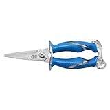 Cuda 8’’ Titanium-Bonded Fishing Scissors with Micro Serrated Edges (18825)