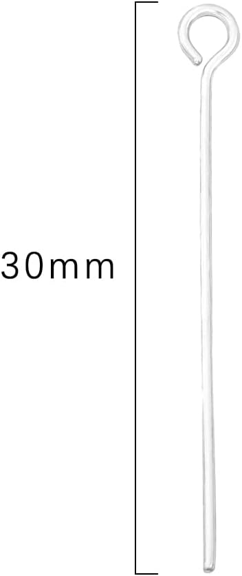 Silver Plated Open Eye Pins Non Tarnish 30mm 150pcs for Jewelry Making Findings - Image 2