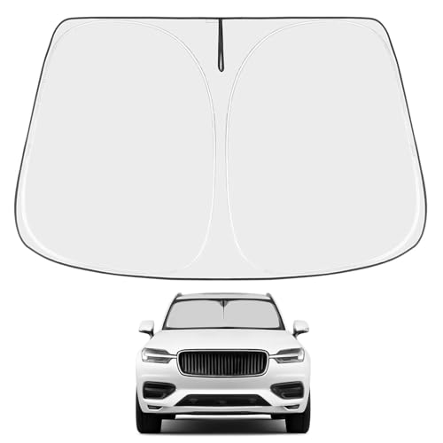 Image of Proadsy Windshield Sun Shade for Volvo XC90 2016-2025 2026 4-Layer Foldable Front Sunshade Protector Sun Visor Blocks UV Rays Keep Car Cooler