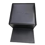 ROUREOX Set Caja Reloj Negra Cuadrada Estuche Organizador Ranura Única Interior Acolchado Bolsa Regalo Coincidente para Bvlgari Serpenti