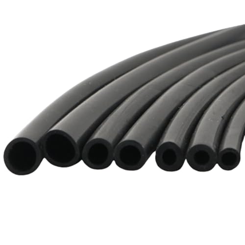 5M Black Silicone Tube, Flexible Rubber Hose 1 2 4 5 6 7 8 9 10 11 12 14 16 Mm Flexible Soft Silicone Tubes(6mmx9mm 5M)
