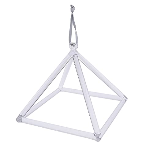 Cristal de Quartz Clair Pyramides Chantantes pour yoga sonore et purification énergétique 8"